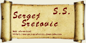 Sergej Sretović vizit kartica